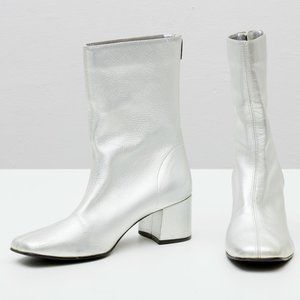 Silver Metallic Go Go Boots - 10M